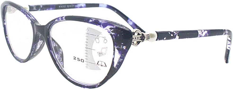 Aiweijia Retro Progressive Multifocal Reading Glasses Comfortable Oval Full Frame Men's and Women's Eyeglasses