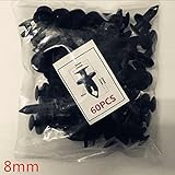 8mm 60 Pcs / Pack Nylon Bumper Fastener Rivet Clips
