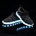 Denater Breathable LED Light Up Shoes With Remote Flashing Sneakers for Kids Boys Girls (28/11M US Little Kid, A-black)