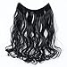 EMERLY Secret Halo Hair Extensions 20inch One Piece Highlight Invisible Crown Headband Hairpieces Hidden Elastic Miracle Fish Wire Synthetic Wavy Ombre Hair Extensions