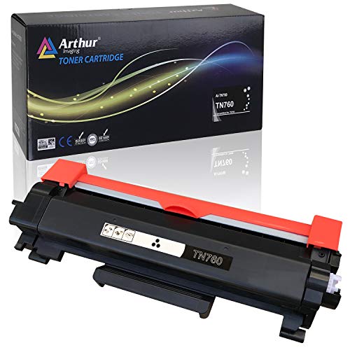 Arthur Imaging WITH CHIP Compatible Toner Cartridge Replacement for Brother TN760 TN 760 TN730 to use with HL-L2350DW HL-L2395DW HL-L2390DW HL-L2370DW MFC-L2750DW MFC-L2710DW DCP-L2550DW (Black 1Pack)