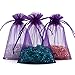 OurWarm 100pcs Organza Bags 4 x 6 Inch Gift Bags Organza Drawstring Pouch Jewelry Party Wedding Favor Candy Bags Purple