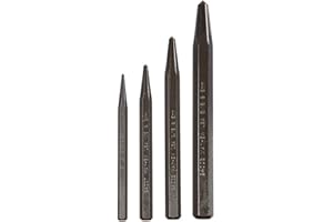 Mayhew Tools 62215 Center Punch, 4-Piece Set, Black Oxide Finish