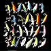 APG 30pcs 3D Eyes & Bright Color Crankbait Assorted Fishing Lures Spinner Baits Fish Hooks Tackle