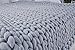 HomeModa Studio Non-Mulesed Chunky Wool Yarn Big Chunky Yarn Massive Yarn Extreme Arm Knitting Giant Chunky Knit Blankets Throws Grey White (1kg-2.2lbs, Grey)