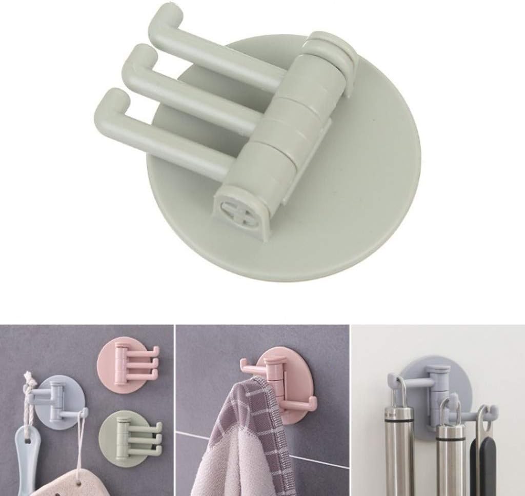 1/5 Pcs Suspensión de Ganchos de Pared Giratoria de Cocina de 3 Ganchos