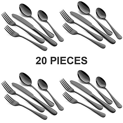image for Devico 20-Piece Flatware Set, Stainless Steel Utensil Silverware Metal
