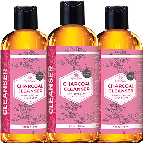 Charcoal Cleanser by Leven Rose with Jojoba Oil & Aloe Vera, Gentle Foaming, Deep Cleansing, Anti-Aging, Stops Breakouts, Pore Shrinking, Great for All Skin Types Facial Cleanser 4 oz - Thumbnail 4