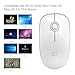 SROCKER V8 2.4GHz Wireless Ultra Thin Whisper Quiet Mouse Compact Soundless Mice without Laser Light DPI 1500 for PC and Mac(White)