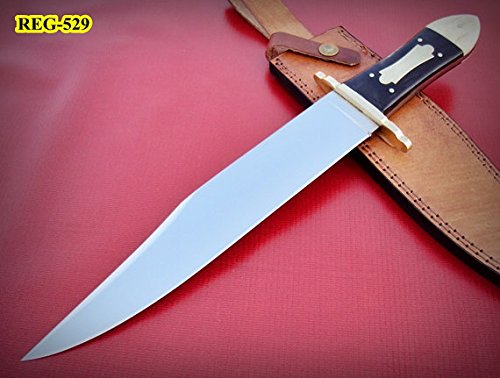 REG-529 Handmade Hi Carbon Polished Steel Bowie Knife - Gorgeous Handle