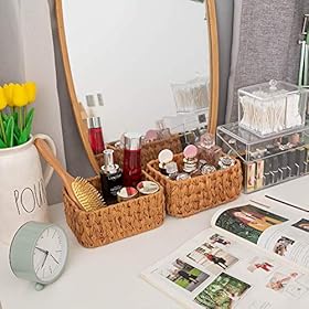 GRANNY SAYS Bathroom Baskets for Organizing, Wicker Storage Baskets for Bathroom, Bathroom Counter Storage, Toilet… 51Tm5d7B4CL