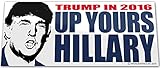Vipergraphics, Funny Trump for President in 2016 Bumper Sticker, Anti Up Your's Hillary Clinton (3
