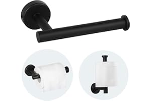 Sotuai Toilet Paper Holder - SUS 304 Stainless Steel Toilet Paper Holder Wall Mount, Toilet Paper Roll Holder for Bathroom, Kitchen, Washroom - Matte Black
