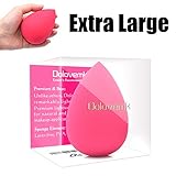Makeup Sponge Blender-Dolovemk Latex Free Beauty Sponge,Foundation Sponge for Powder, Cream or Liquid,Height: 3.4 IN (Dry) / 4 IN (Wet) Rose Red
