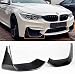 2 PCS Add-on Carbon Fiber Front Bumper Splitters Lip Fits for 2015-2019 BMW F80 M3/ F82 F83 M4