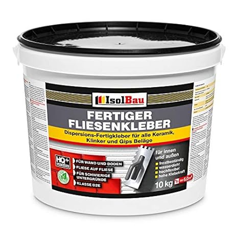 Fliesenkleber Innen und Außen 10 kg Fertigkleber Flexmörtel Weiß Fliesen Kleber