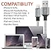FEIPUKER Phone Cable,Nylon Braided Charging（3PACK 6FT） Cable Cord Lightning to USB Cable Charger Compatible iPhone,iPod, iPad More (3 Pack White)