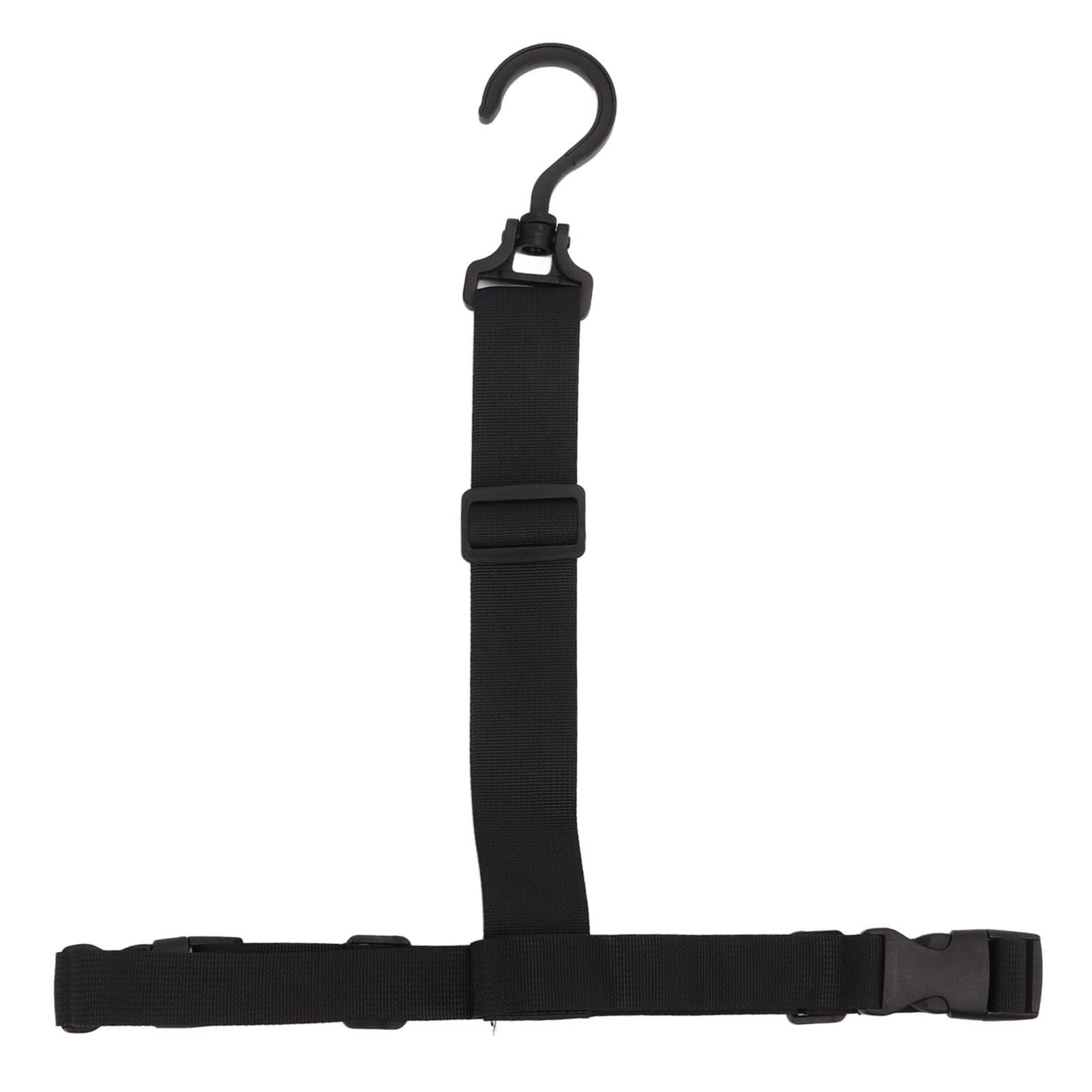Topyond Fishing Wader Boot Strap, 360° Rotating Adjustable Buckles Hook Wader Boots Strap Belt Hanger Wader Hanger for Drying Wader Rack Storage, Black