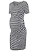 Jezero Women's Bodycon Dress Short Sleeve Ruched Sides Knee Length Maternity Dress