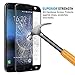 Josi Minea [ Samsung Galaxy S6 ] Tempered Glass Screen Protector with Full Coverage Crystal Clear Ballistic LCD Screen Cover Guard Premium HD Shield for Samsung Galaxy S6 / SVI - Black