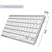 CEROBIT Wireless Bluetooth Keyboard Ultra Slim Universal Compatibility with Windows Android IOS for Laptop Mac Tablet Desktop PC Computer Smart TV (Sliver White)
