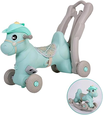 animal de cheval à bascule avec musique