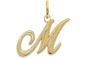 Takar Gold Initial Letter Pendant For Necklaces, 14k Gold A-Z Big Letter Charm Necklace Jewelry for Men And Women. Made In USA