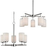 Generation Lighting 31161-05 Oslo Five - Light Chandelier Hanging Modern Fixture, Chrome