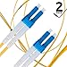 BEYONDTECH 1m (3.28ft) LC to LC Fiber Patch Cable – (2 Pack) UPC Single-Mode Duplex Fiber Optic Cable – 9/125µm core, Compatible with OS1 & OS2 – LSZH PUREOptics Series