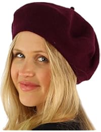 Classic Winter 100% Wool Warm French Art Basque Beret Tam Beanie Hat Cap Purple