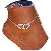 Aluinn Handcuffs Anklet Bracelet stainless steel Cute Silver Anklets chain charm Foot Jewelry Accessories for Women Summer Beach