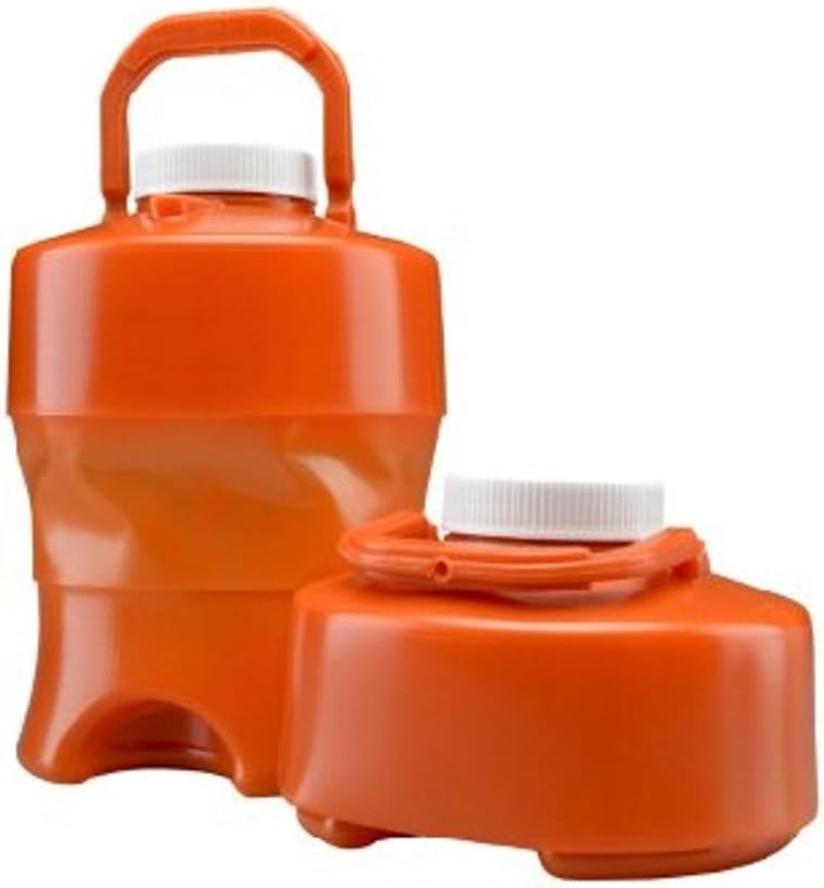 Flex Collect 201608 Collapsible LPDE (Low Density Polyethylene) Urine Container with Handle, White Screw Cap, 3500 ml Capacity, Natural (Pack of 12)