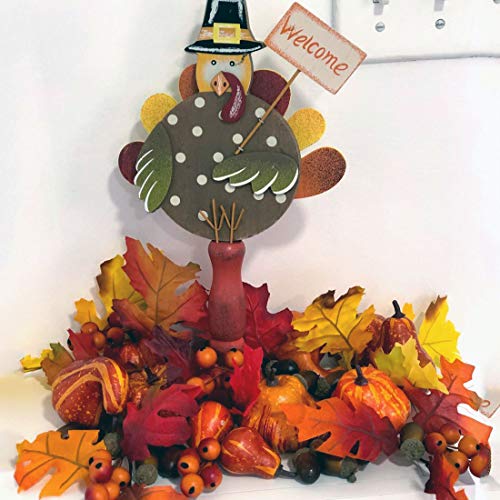 Lulonpon 16pcs Simulation Mini Fake Fruit Pumpkins Artificial Life Like Simulation Pumpkins Set,Halloween Thanksgiving Autumn Party Favors Ornaments Home House Kitchen Decoration (Orange)