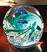 Blown Glass Paperweight - Handmade Glass Globe Ornament, Ocean Themed Art Glass Paper Weight Collectible
