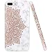 JAHOLAN iPhone 7 Plus Case iPhone 8 Plus Case Shiny Rose Gold Mandala Flower Marble Design Clear Bumper TPU Soft Rubber Silicone Cover Phone Case for Apple iPhone 7 Plus/iPhone 8 Plus