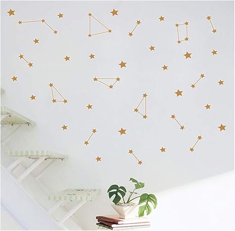 gold constellation wall decals