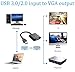 bangder USB 3.0 to VGA Adapter Multi-Display Video Converter for Windows 10/8.1/8/7/XP, No CD Driver Needed
