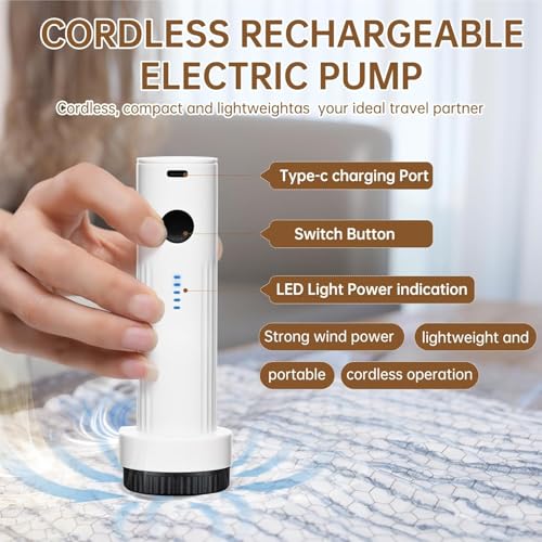Travel Vacuum Bags for Clothing with Rechargeable Electric Pump - Portable Space Saver Bags for Travel & Home - Vacuum Compression Packing Seal for Clothes, Blankets, Seasonal Storage 12 Combo Set