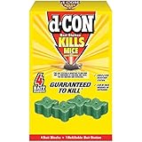 d-CON Refillable Corner Fit Mouse Poison Bait Station, 1 Trap + 4 Bait Refills