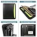 LUVIO Padfolio Portfolio with Bonus Writing Pad, Professional Interview PU Leather Padfolio with Zippered Closure, Interior 10.1 Inch Tablet Sleeve