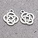 JETEHO 100 Pieces Reversible Celtic Shield Knot Charms Findings Jewelry Pendants Necklaces Making 15 X 18mm