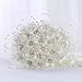 Enerhu Flower Bridal Bouquet Pearls Silk Lace Bouquet Romantic Beige Wedding Decor