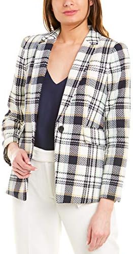 Vince Camuto Womens Spring Plaid Blazer 