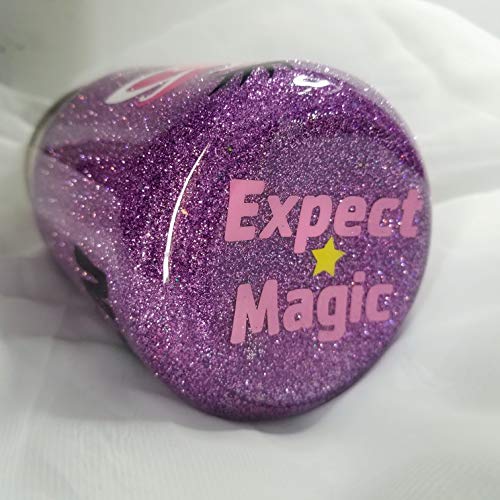 Stainless Steel Travel Mug Glitter Mason Jar - Unicorn - Gift