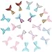 Xurui 20 Pcs Slime Charms Mermaid Tail Mini Flatback Slime Beads Giltter Ornament Scrapbooking DIY Crafts