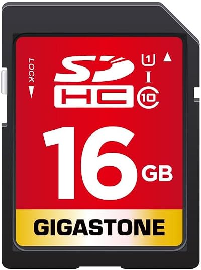 Gigastone 16GB SD Card Class 10 U1 UHS-I SDHC Full HD Video