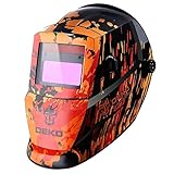 Solar Auto Darkening MIG MMA Electric Welding Mask/Helmet/Welding Lens for Welding Machine(Red)