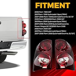 ECOTRIC Tail Light Compatible with 2007-2009 Dodge