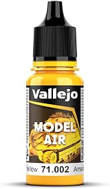Vallejo Model Air Yellow 17 ml Acrylic Paint Eyedropper Bottle