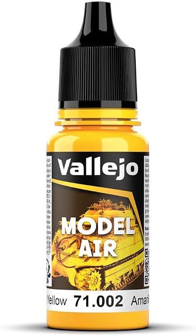 Vallejo Model Air Yellow 17 ml Acrylic Paint Eyedropper Bottle
